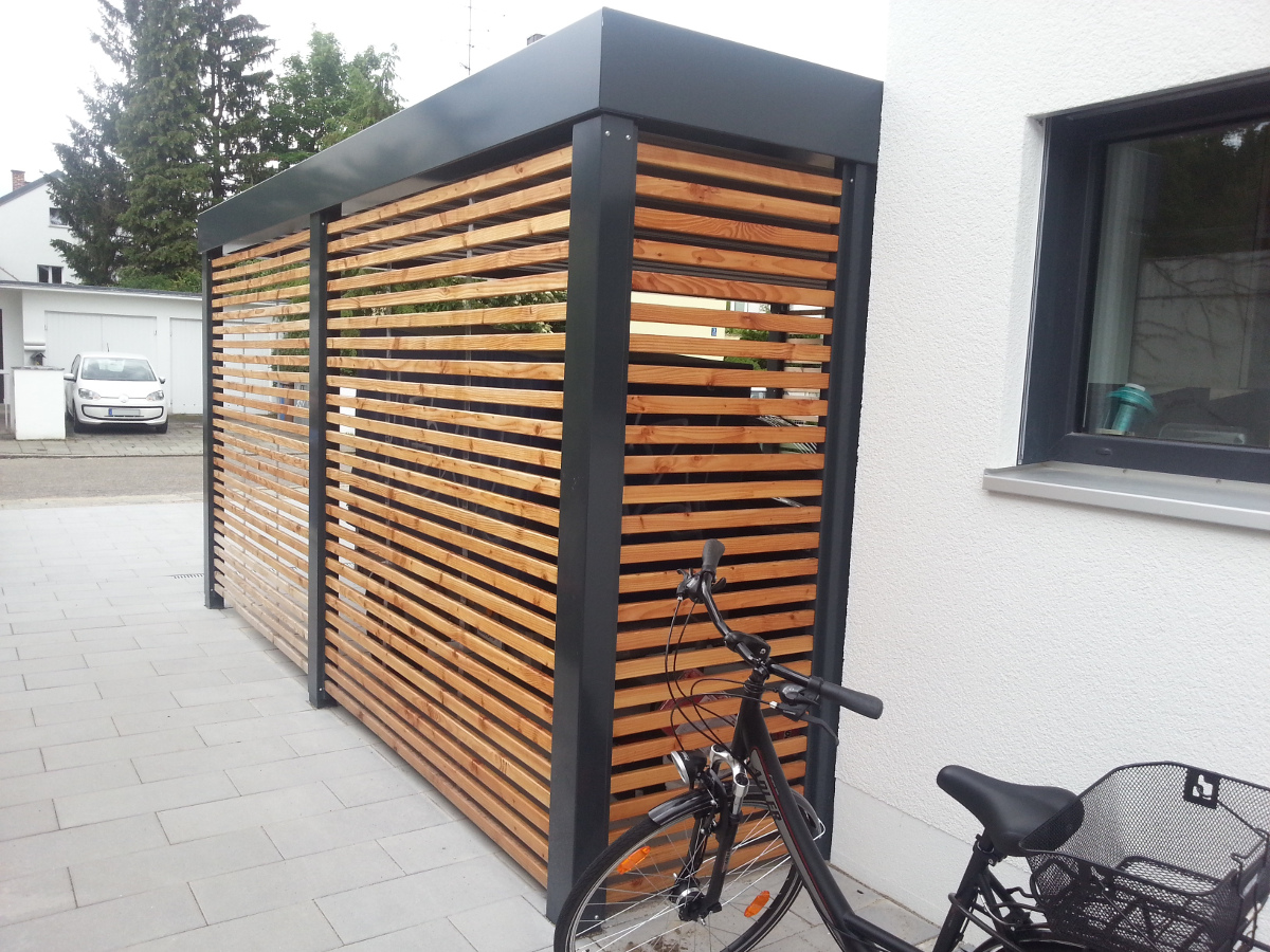 Doppel Carport Aus Stahl – Mit Wandelementen Offene