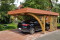 Einzel-Carport aus Holz mit Bogenpfosten - BRANDL