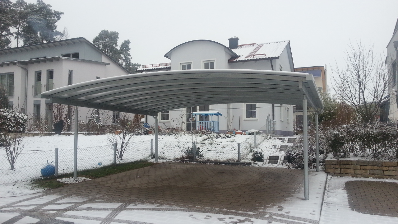 Doppel Carport Mit Bogendach Überdachung BRANDL