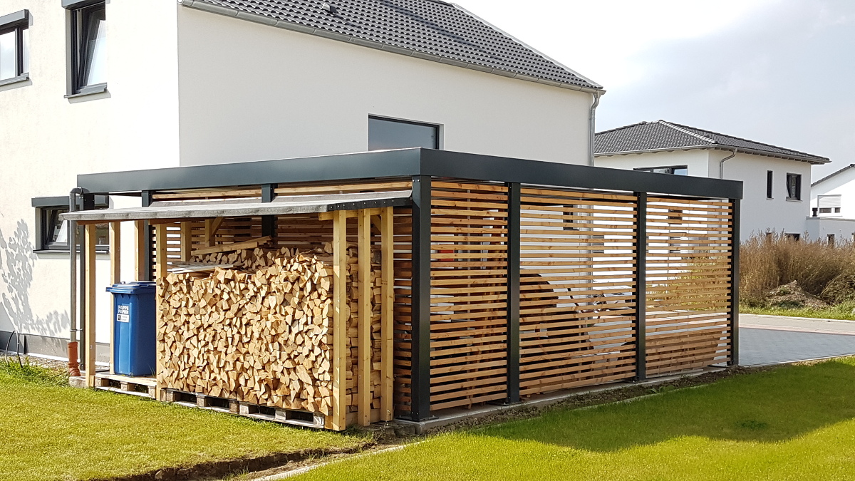 Doppel Carport Mit Geräteraum Abstellraum Hinten